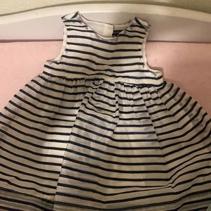 Baby Gap blue and white striped dress